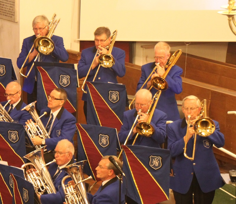 Trombone section playing 'The Cleansing Power'